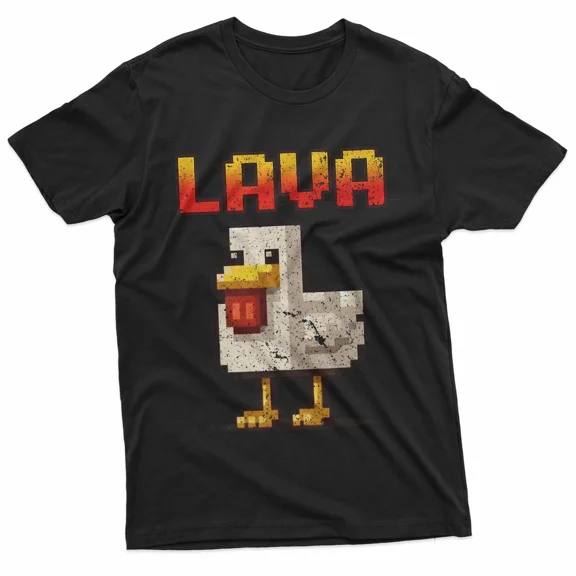 VINTAGE Funny pixel Chicken Gamer Chicken cooked in lava T-Shirt
