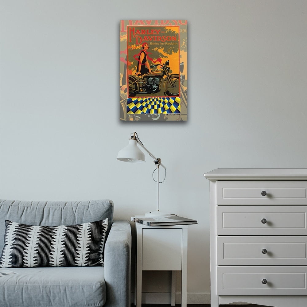 VINTAGE HARLEY DAVIDSON STARLET - 14"x14" Canvas Artwork 16 x 20