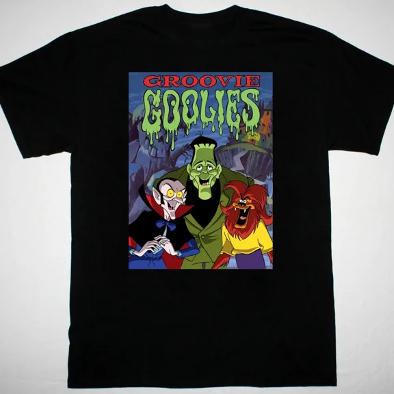 VINTAGE HOT NEW Groovie Goolies poster T-shirt black Unisex Tee S-5Xl XB339
