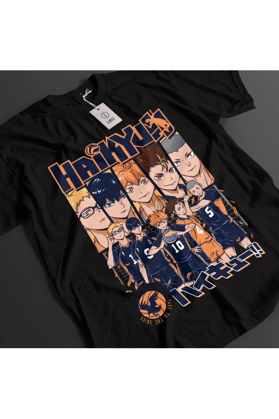 VINTAGE Haikyuu Shirt Shoyo Hinata Tshirt Kageyama T-Shirt Tsukki Kuroo Sport Anime Tee
