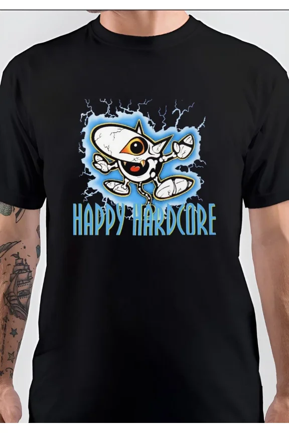 VINTAGE Happy Hardcore Storm Distressed Goth Unisex T-Shirt