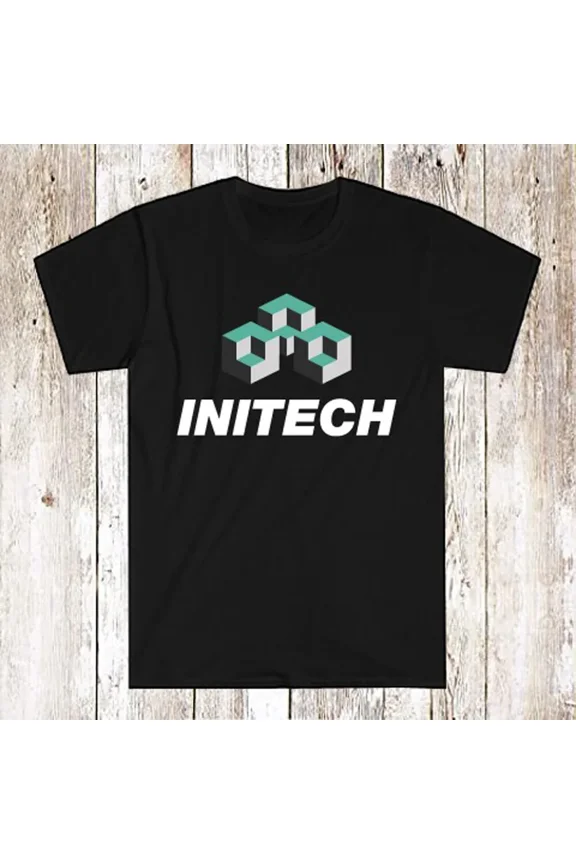 VINTAGE Initech Men's Black T-Shirt Size S-5XL