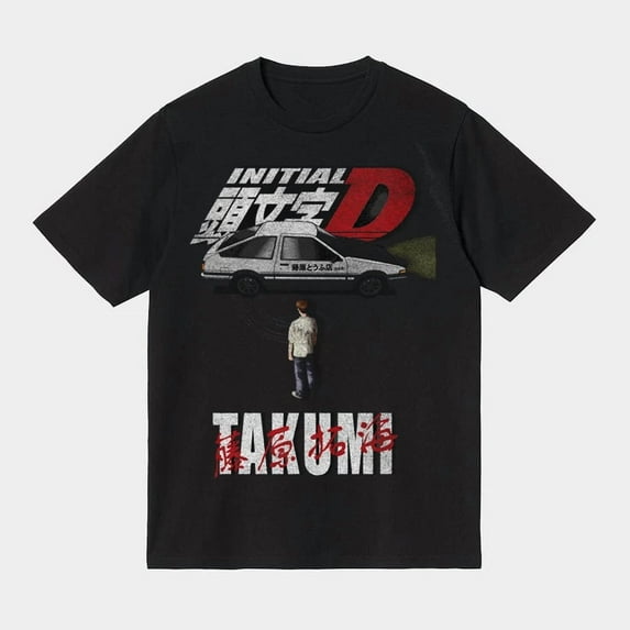 VINTAGE Initial D Fujiwara Tee, 90s Racing Anime Bootleg T Shirt S-5XL