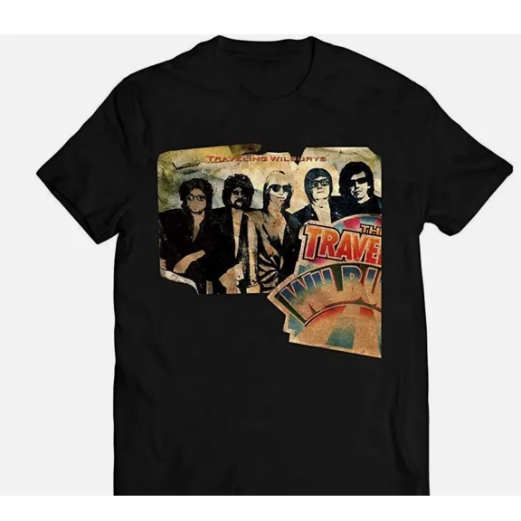 VINTAGE Inspired Traveling Wilburys Graphic Size S -5XL Black Unisex TShirt