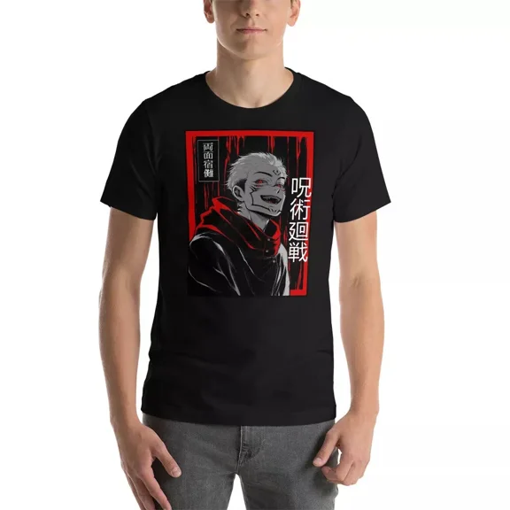 VINTAGE Jujutsu Kaisen Sukuna New T-shirt, Yuji Itadori, Satoru Gojo, Megum Shirt Black