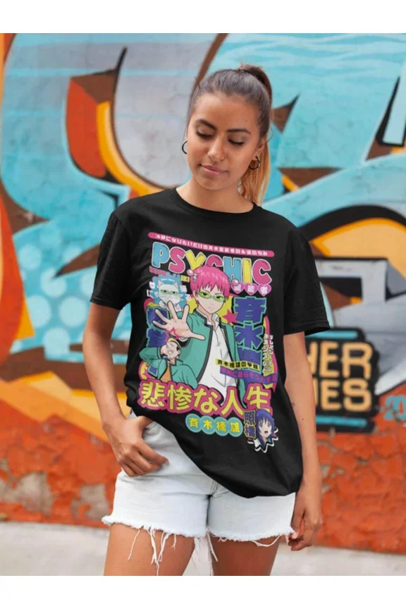 VINTAGE Kusuo Saiki T-Shirt The Disastrous Life Of Saiki K Gift For Fans Shirt All Size