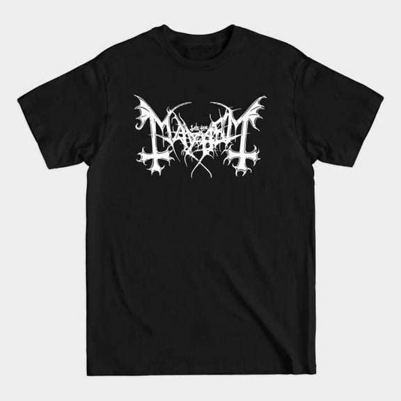 VINTAGE Mayhem Logo T Shirt Mens Rock And Roll Music Classic Band Tee New Black