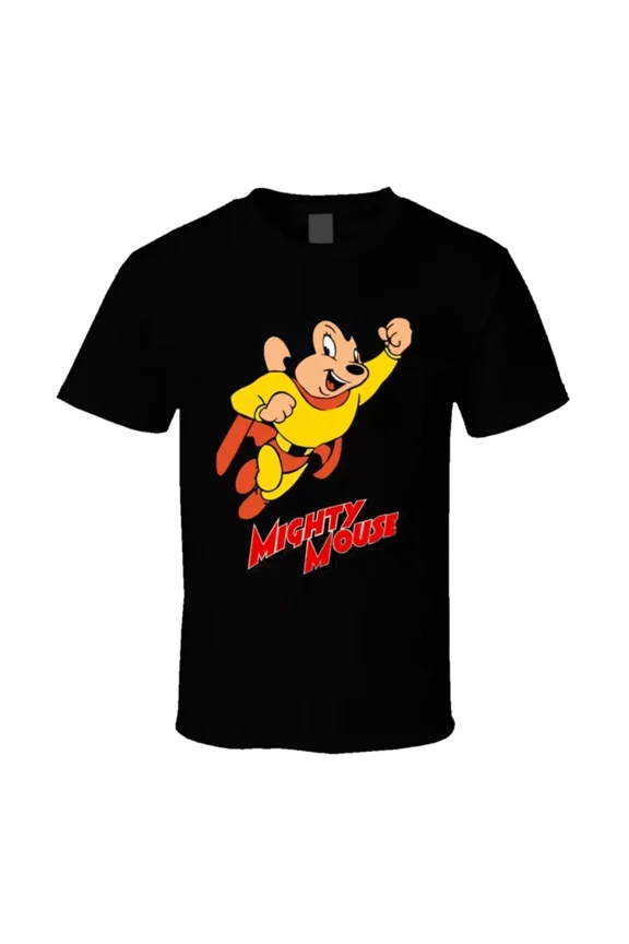 VINTAGE Mighty Mouse Retro Classic Cartoon T Shirt