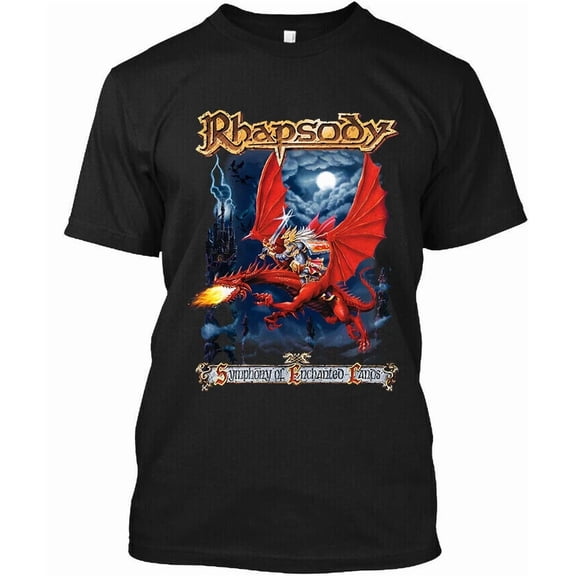 VINTAGE NEW Rhapsody of Fire Symphony of Enchanted Lands Italy Power Music T-Shirt S-5XL