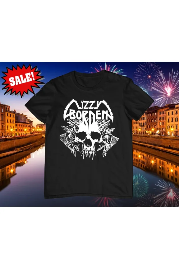 VINTAGE New Rare Lizzy Borden Band Heavy Cotton Black Full Size Unisex Shirt