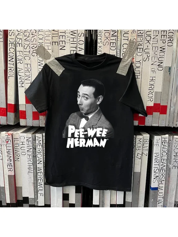 VINTAGE Pee Wee Herman HOT NEW black T-shirt short sleeve S to 345XL XB559