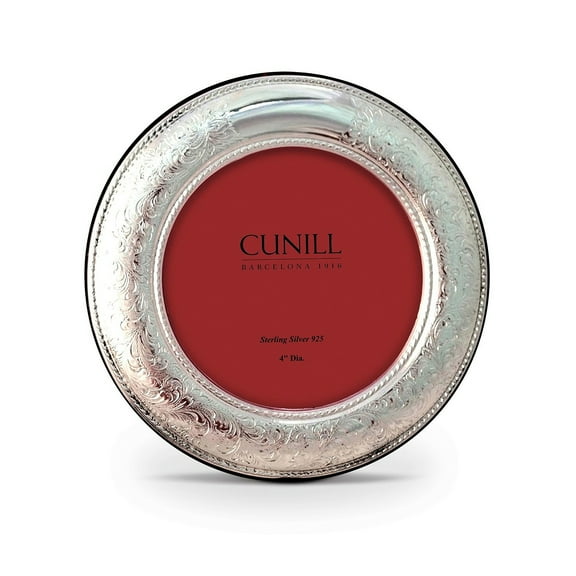 VINTAGE Pure Sterling Silver 4in Round frame by Cunill - 4x4