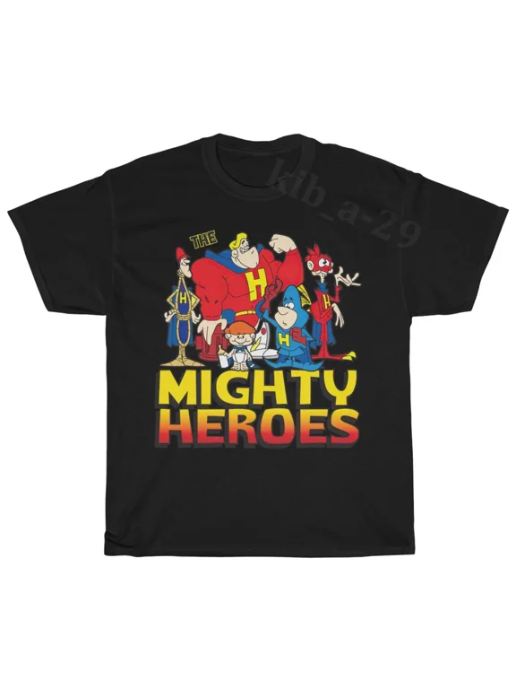 RARE The Mighty Heroes 90s Vintage TV Nostalgia Retro T-Shirt S-5XL Men Women Unisex