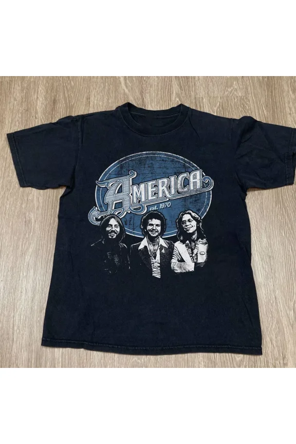 VINTAGE Rare America Band 1970 Cotton Tee Gift For Fan S to 5XL T-shirt
