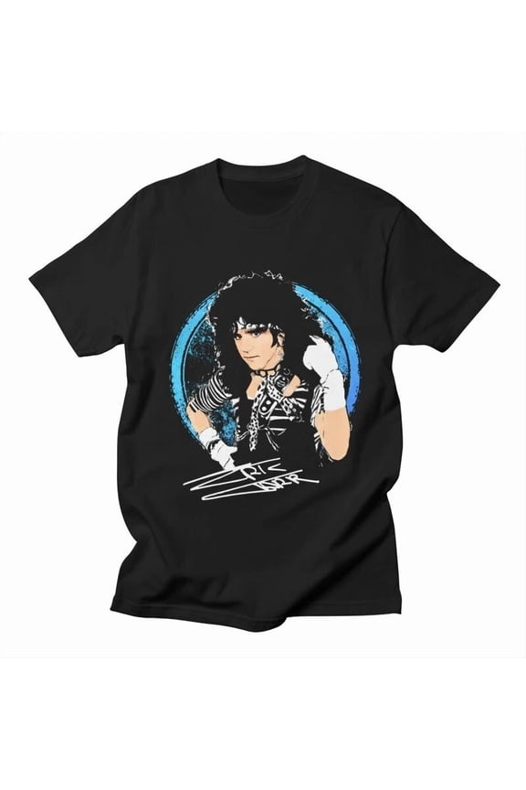 VINTAGE Rare Eric Carr Music Lover Heavy Cotton Black Full Size Unisex Shirt AA1964.jfi