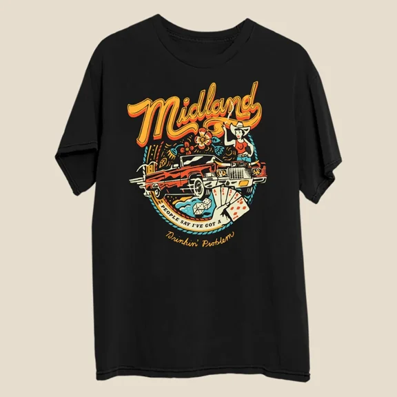 VINTAGE Rare Midland Band Cotton Collection Gift For Fan S to 5XL T-shirt