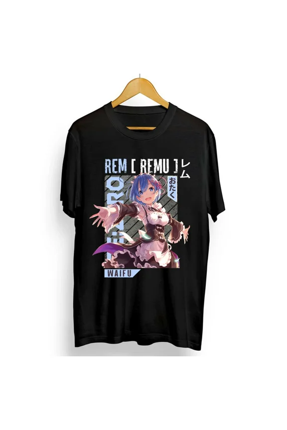 VINTAGE Rem Re Zero Anime,Cute Re Zero Ram,Subaru,Japanese,new Unisex Shirt