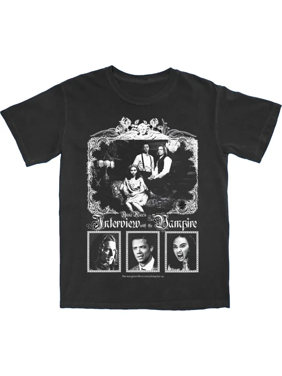 VINTAGE Retro Inter View With The Vampire Graphic Tee Unisex Short Sleeve Shirt S-5XL