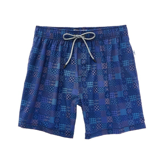 VINTAGE SUMMER mens  4-Way Stretch Volley Swim Trunk, s, Blue