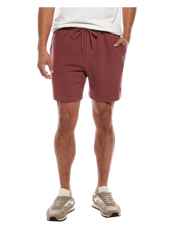 mens Performance Tech Fleece Short, m, Red