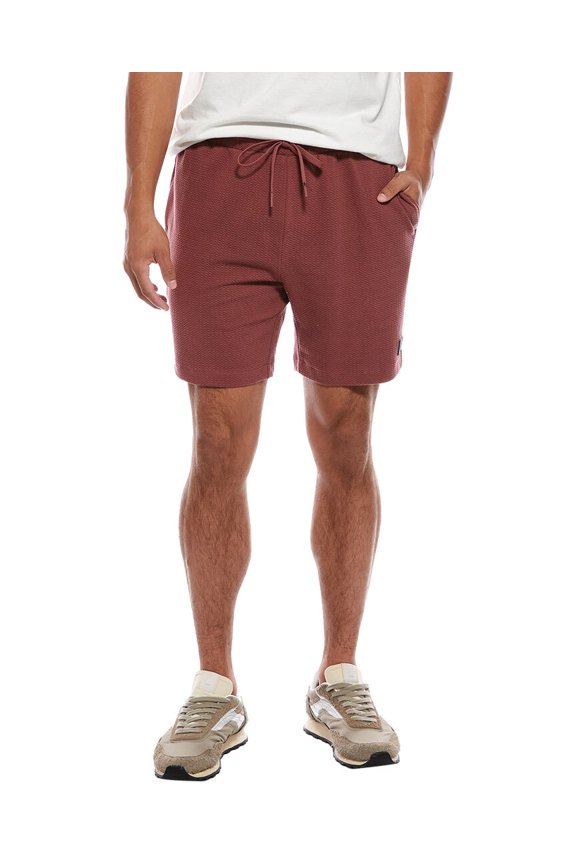 mens Performance Tech Fleece Short, s, Red