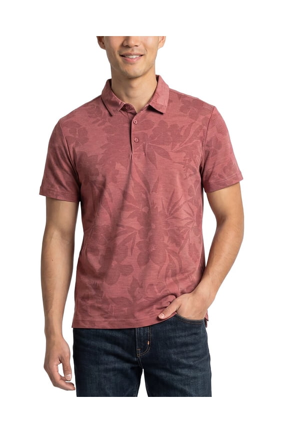 mens Pique Performance Polo Shirt, XL, Red