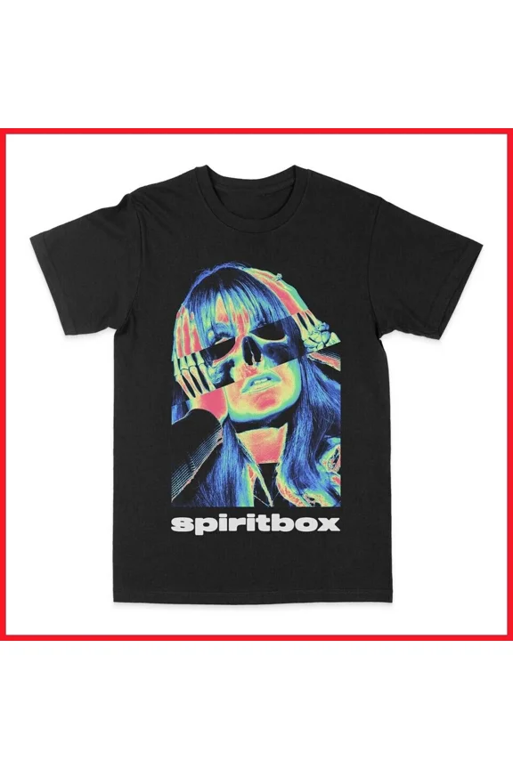 VINTAGE Spiritbox Xray World Tour Black Unisex Shirt Gift Fans J1037