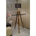 VINTAGE TRIPOD FLOOR LAMP NAUTICAL ADJUSTABLE TRIPOD WOODEN STAND