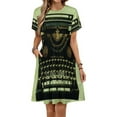 thumbnail image 1 of VINTAGE TYPEWRITER Pop Art Short Sleeve Dress Women Summer Evening Dresses Ladies Sundress, 1 of 7
