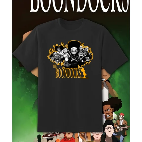 VINTAGE The Boondocks Cartoon Logo shirt 6 Sizes Youth Med- Adult 6XL! Fast Ship!