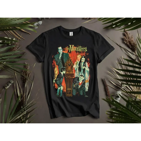 VINTAGE The Munsters Poster T-shirt Men Women Unisex Tshirt