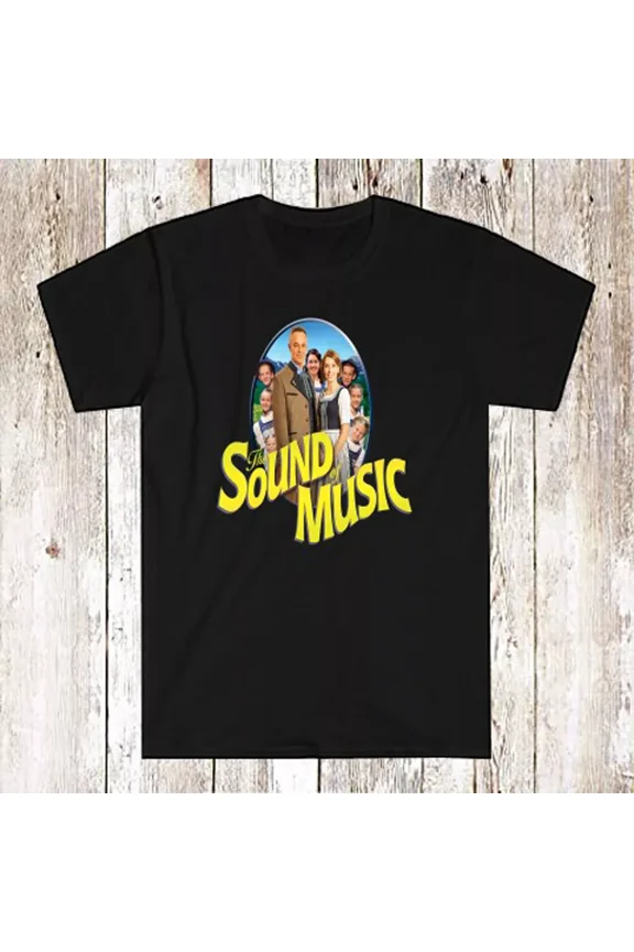 VINTAGE The Sound Of Music Retro TV Show Musical Men's Black T-Shirt Size S-5XL