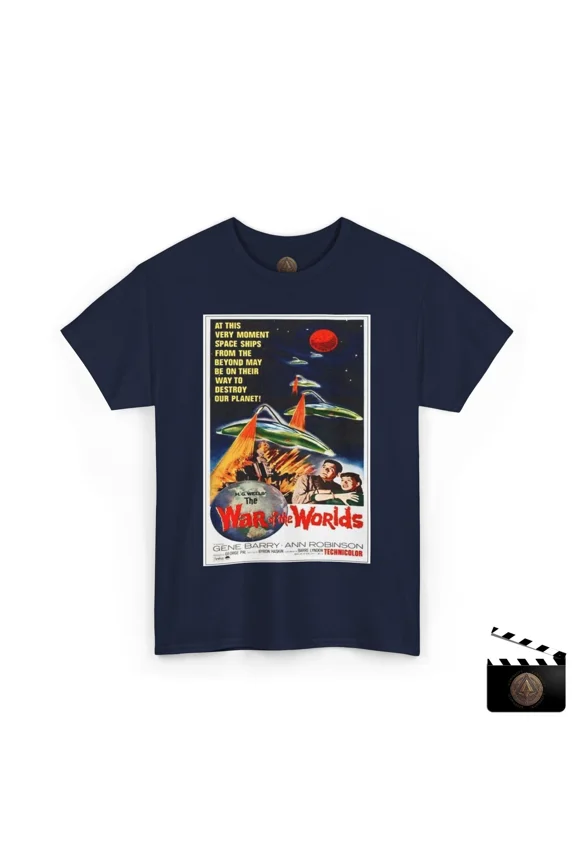 VINTAGE The War Of The Worlds T-Shirt For Men & Women, Technicolor Movie Poster Tee