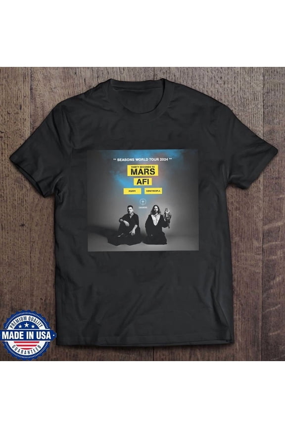 VINTAGE Thirty Seconds To Mars Seasons World Tour 2024 T Shirt Full Size S-5XL