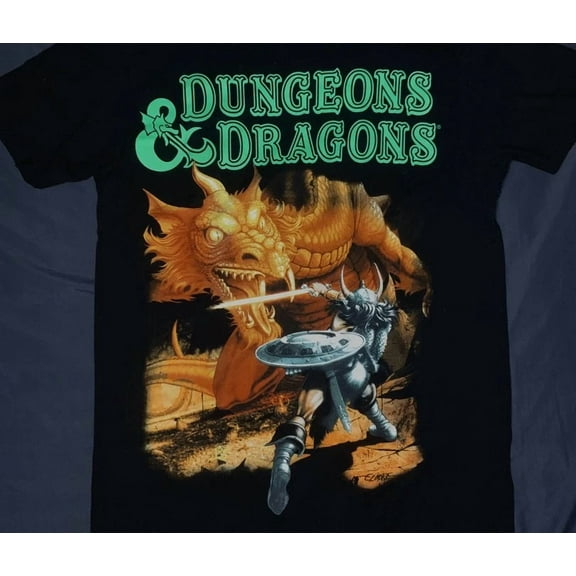 VINTAGE VTG Dungeons Dragons cartoon black T-shirt Unisex All sizes XB614