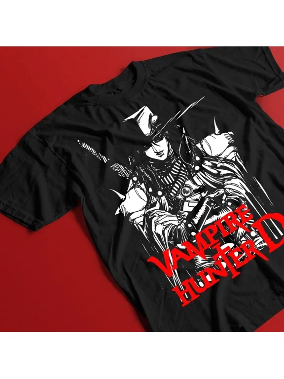 VINTAGE Vampire Hunter D Bloodlust Retro Anime T-Shirt, Unisex Shirt Black S-5XL