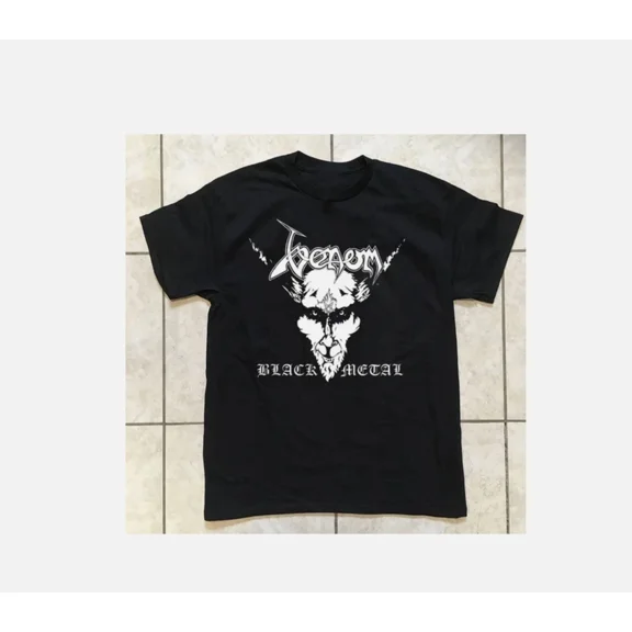 VINTAGE Venom Band Black Metal Black T Shirt All Size S-5XL