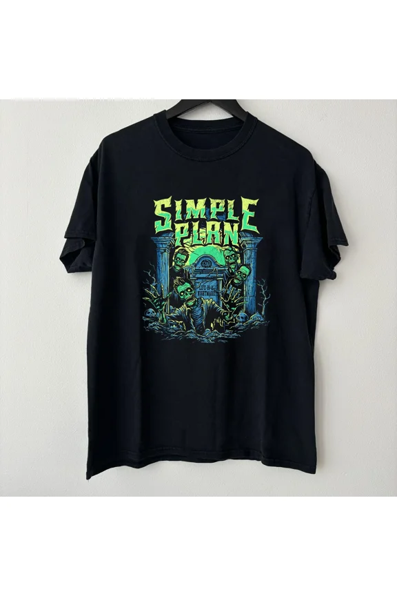 VINTAGE Vintage Simple Plan Take My Hand Cotton Black S-5XL Shirt CC697