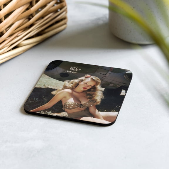 VINTAGE WWII PIN-UP MODELS - Collect The Whole Set - Cork-back coaster