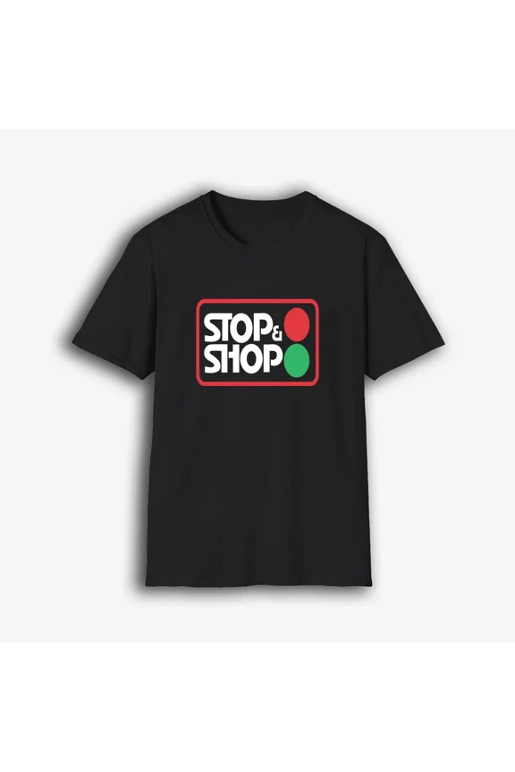 VINTAGE t shirt New Stop & Shop Logo T-Shirt American Men's T-Shirt S-5XL