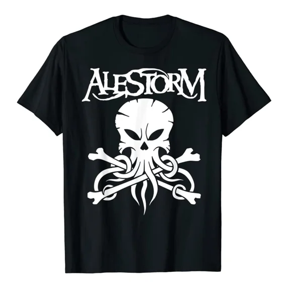 VINTAGE vintage Alestorm band skull T-shirt Black Unisex Tee All Sizes S to 5Xl