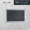 thumbnail image 1 of VINTEK ALUM 101 Aluminum Non-Slip Entrance Door Mat 1/2" Thick Scraper Metal Floor Mat with Carpet Inserts and Beveled Edges Inside/Outside Entryway Rug for Home or Commercial Use, 1 of 4