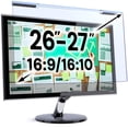 thumbnail image 1 of Blue Light Blocking Screen Protector Panel for 26, 27 inch Diagonal Eye Protection Filter Film - Widescreen Laptop and Monitor Frame Hanging Type (W 21.2" X H 13.4"), 1 of 10