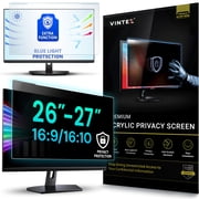 VINTEZ Universal Acrylic 26, 27 Inch Computer Privacy Screen Filter for Widescreen Computer Monitors - 24.1" x 15.1" 612 x 384 mm - Monitor Frame Hanging Type