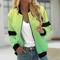 thumbnail image 1 of VINUSLI Bomber Jackets for Women Fashion,Jackets for Women,2024 Full Zip Bomber Jacket Lightweight Fall Winter Coats Long Sleeve Oversized Windbreaker Yellow,M, 1 of 5