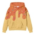 thumbnail image 1 of VINUSLI Hoodies for Teenage Girls Ice Cream Drip Fleece Cute Pullover Oversized Hoodie Fall Ccasual Long Sleeve Sweatshirt with Pocket Orange,11 Years, 1 of 3