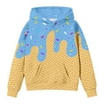 thumbnail image 1 of VINUSLI Junior Girls Hoodies Ice Cream Drip Fleece Cute Pullover Oversized Hoodies Fall Ccasual Long Sleeve Sweatshirt with Pocket Blue,4 Years, 1 of 3
