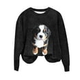 thumbnail image 1 of VINUSLI Lightweight Ugly Christmas Sweater Women - Crew Neck Pullover Xmas Sweaters Cute Dog Long Sleeve Loose Fit Top 2026 Black,XXL, 1 of 4