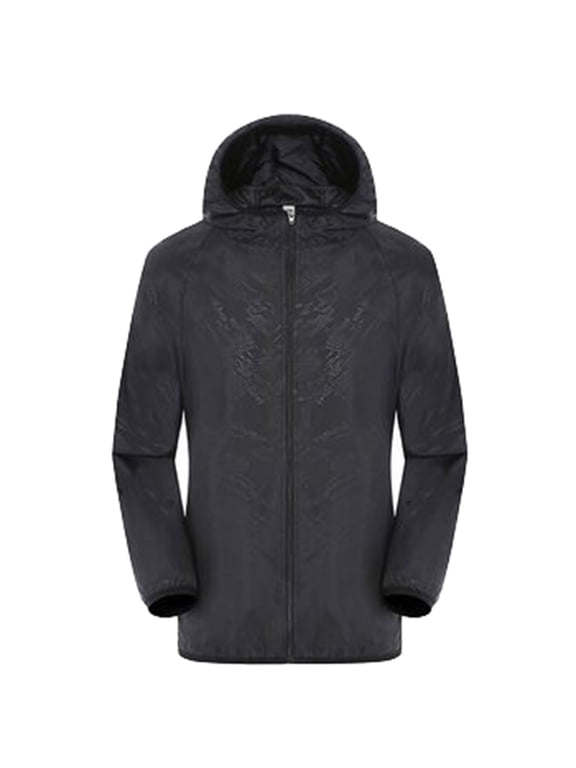 Windbreaker for Women Lightweight Athletic Jacket Quick Dry Outdoor Bicycle Waterproof Rain Coat Workout Packable Jackets 2025 Black,M
