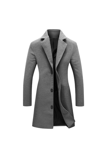 slim fit dress slacks Custom Women's Blue Three Button Flare Wool Blend Coat main image 1